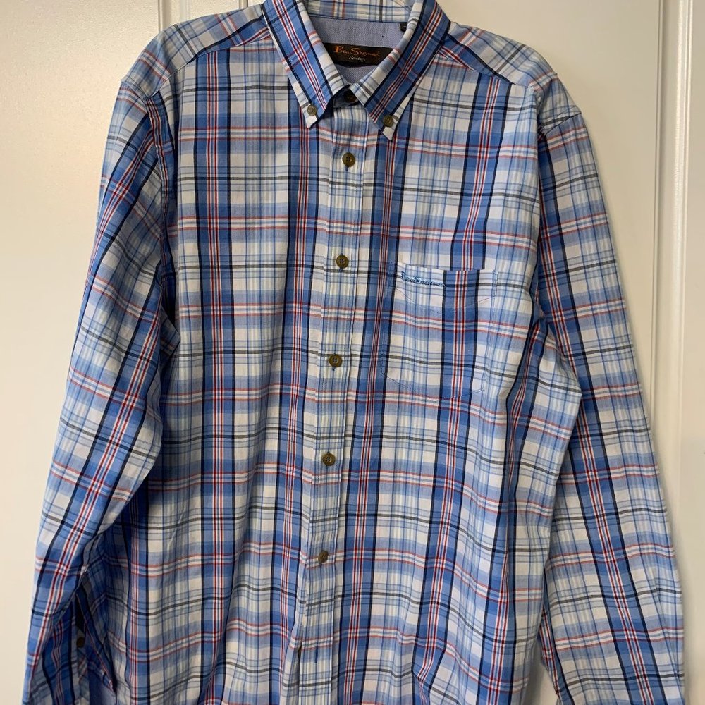 Ben Sherman Heritage Long Sleeve Dress Shirt Sz M